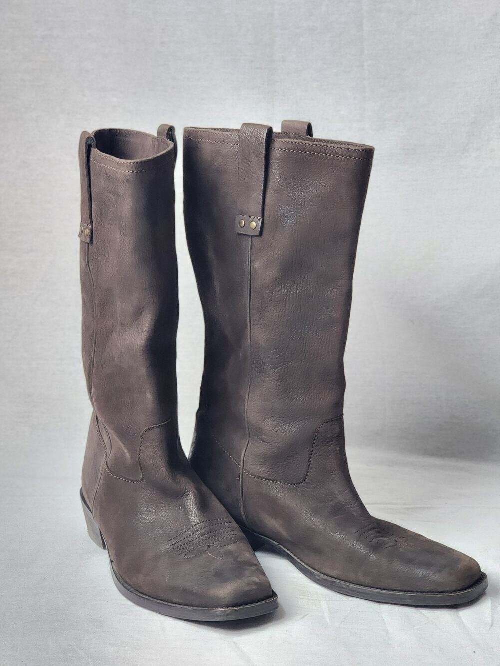Vintage Foundry Co. Aliza Brown Leather Western Mid-Calf Boots Women’s Size 9